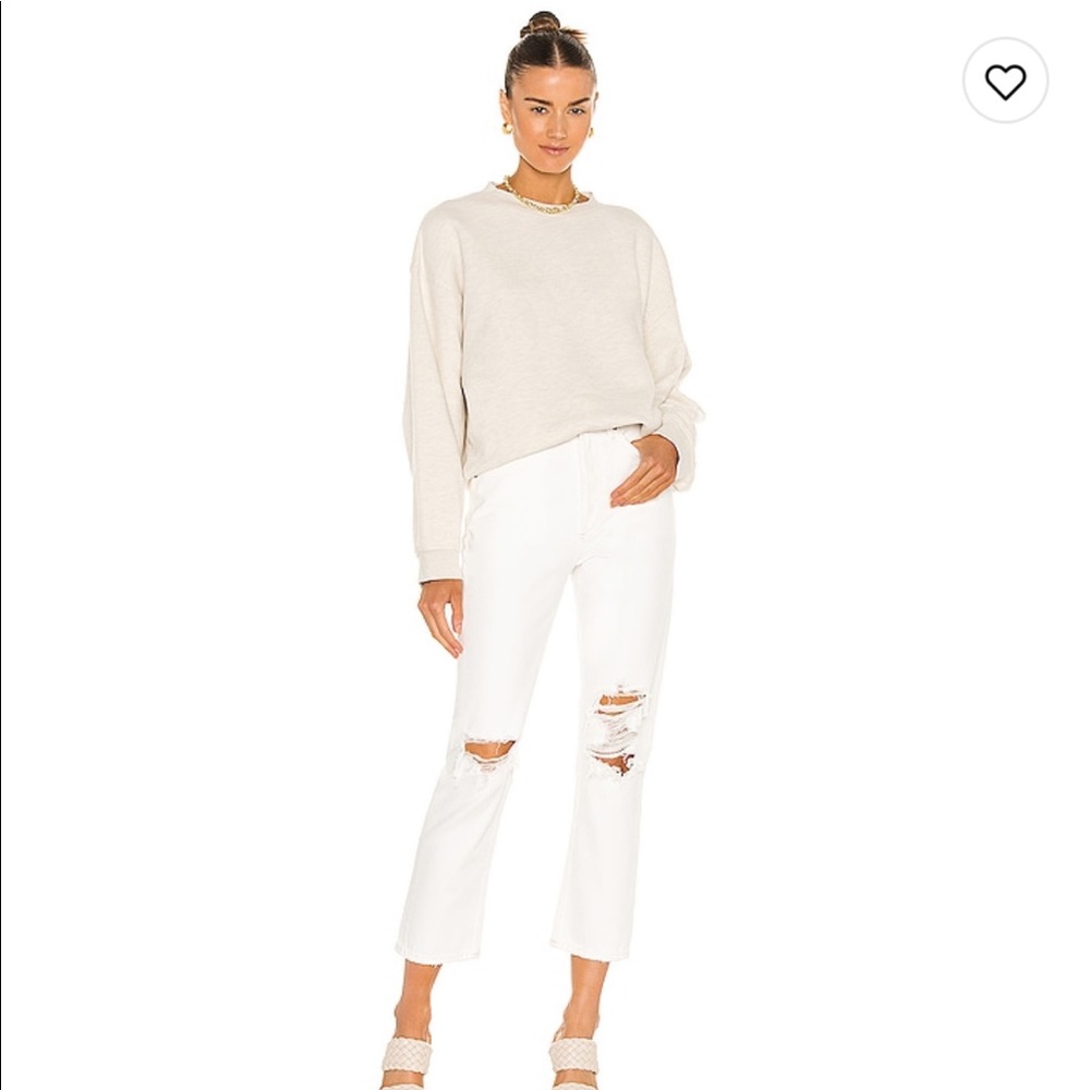 Agolde LUXURY WHITE SUMMER high rise crop jeans